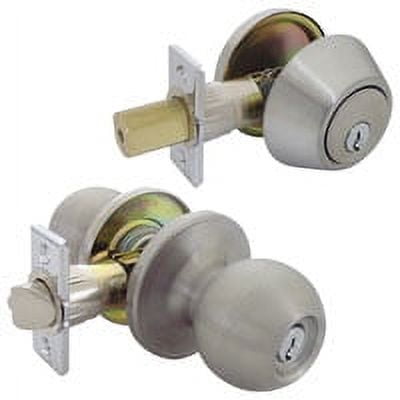 Prosource B36B1-PS Deadbolt and Entry Lockset, Keyed Alike Key, Brass 2 ...