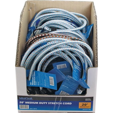 Prosource FH64016 Bungee Stretch Cord, Hook End, 20 in L, Polypropylene, Camouflage 10 Pack