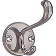 thumbnail image 1 of Prosource H-031-SN Coat and Hat Hook, 2-Hook, Zinc, Satin Nickel, 1 of 2