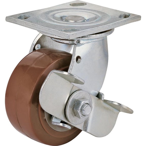 Prosource JC-P04 Swivel Caster, 5 in Dia x 2 in W Wheel, 450 lb Weight Capacity, Polyurethane Wheel