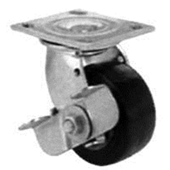 Prosource JC-P08 Swivel Caster, 8 in Dia x 2 in W Wheel, 750 lb Weight Capacity, Polyurethane Wheel