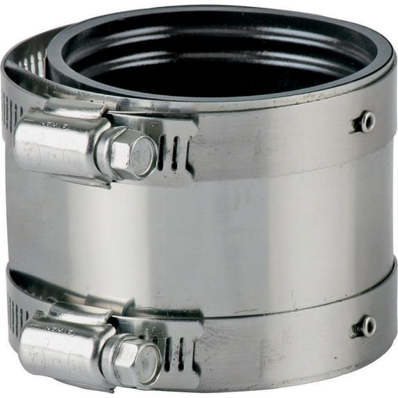 Worldwide Sourcing Heavy-Duty Shielded No-Hub Pipe Coupling, Neoprene Gasket, 3 in