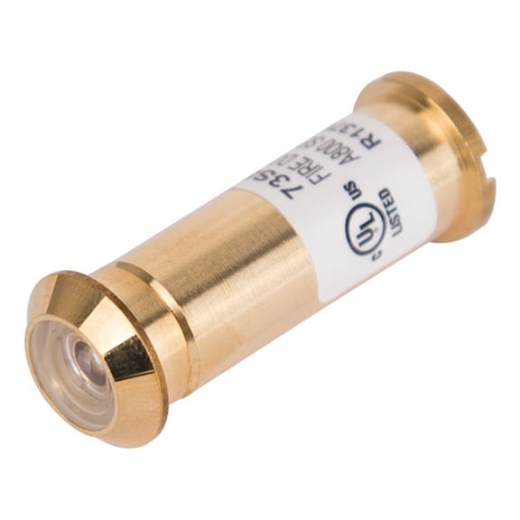 ProSource 4716569 Wide Angle Door Viewer, 160 deg, 1/2 in Hole Mounting, Solid Brass, Bright Brass