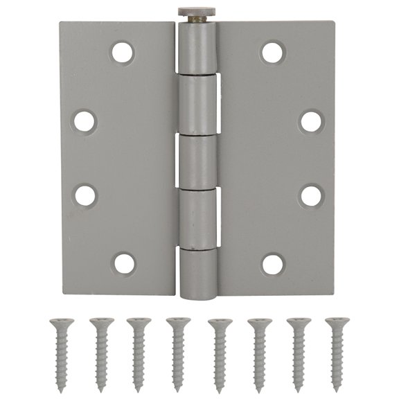 Prosource LR-017-PS Commercial Door Hinge, Grey, Steel, 4-1/2" x 4-1/2"