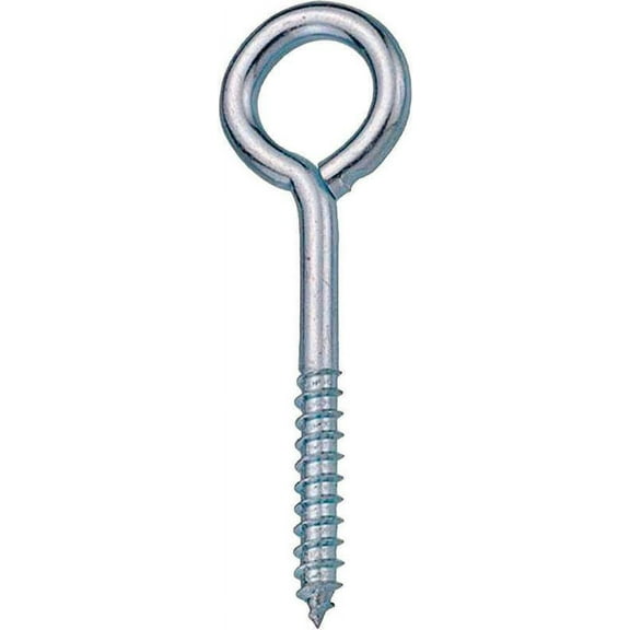 Prosource LR250 Lag Screw Eye, 1/4 in x 5 in, Steel, Bright Zinc Plated