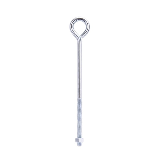 Prosource LR280 Eye Bolt, 5/16 in Thread, 5/16 in Dia Eye, Steel, Zinc 10 Pack