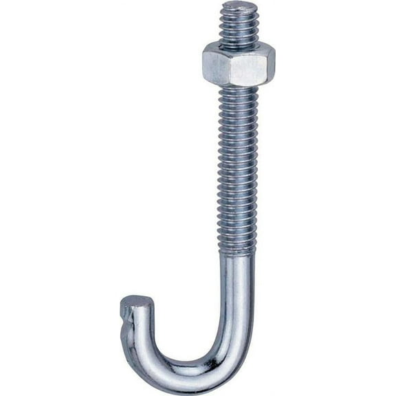 Prosource LR319 J-Bolt, 1/4 in x 2-5/16 in, Steel, Zinc Plated