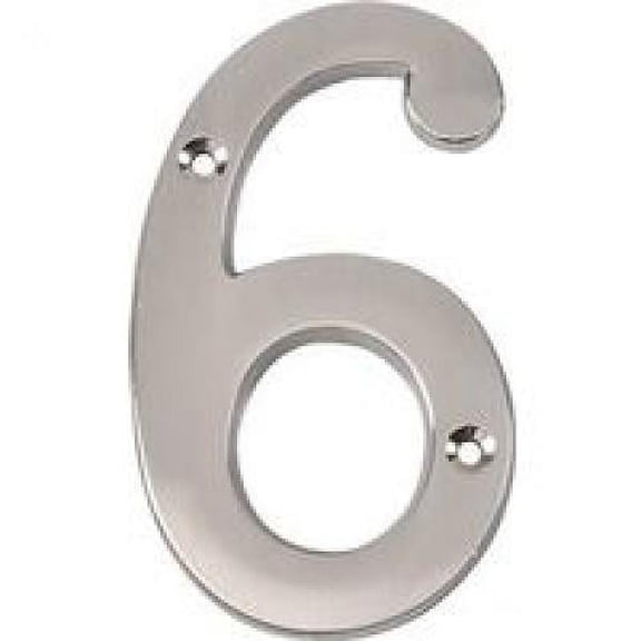 Prosource N-Z046SN-PS House Numbers #6, Zinc Die-Cast