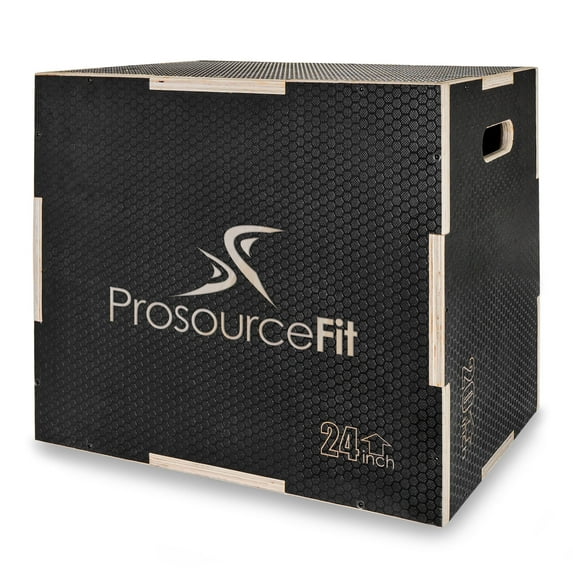 ProsourceFit 3-in-1 Wood Plyometric Jump Box for Cross-Training Agility