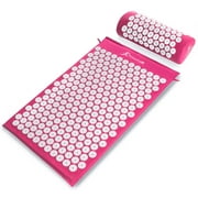 ProsourceFit Acupressure Mat and Pillow Set, Pink