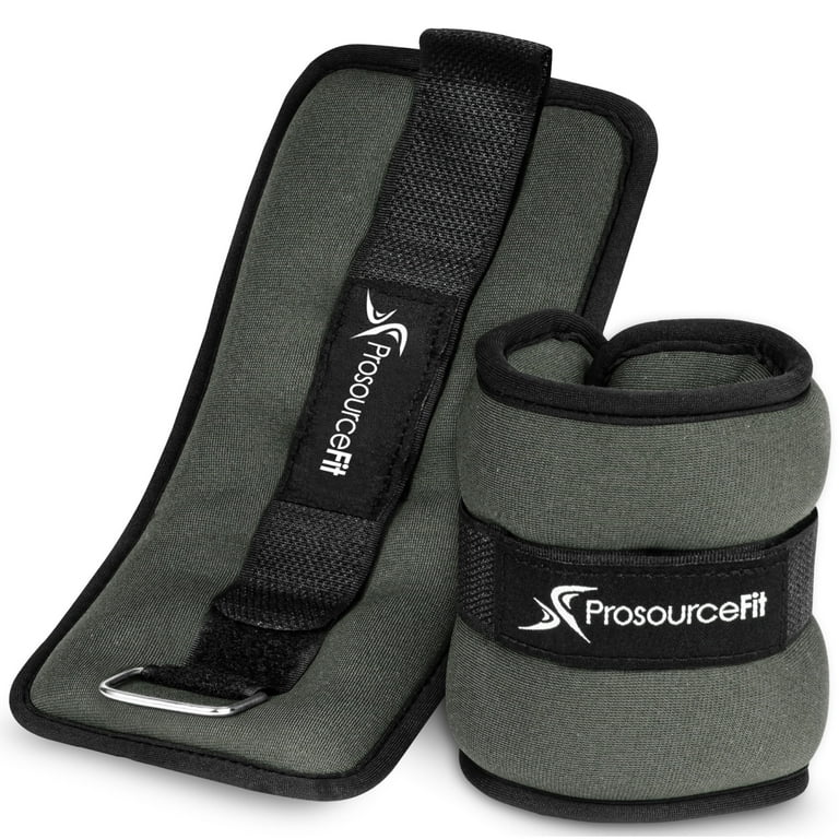 ProsourceFit Adjustable Ankle Weights 2 lbs Set of 2 Grey Walmart