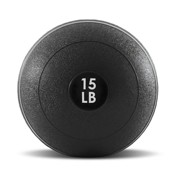 ProsourceFit Classic Slam Medicine Balls w/ Smooth Grip for Weighted Workouts,15 lb