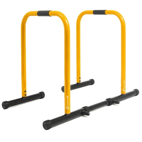 ProsourceFit Dip Stand Station Body Press Bar with Safety Connector
