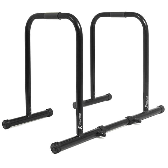 ProsourceFit Dip Stand Station Body Press Bar with Safety Connector
