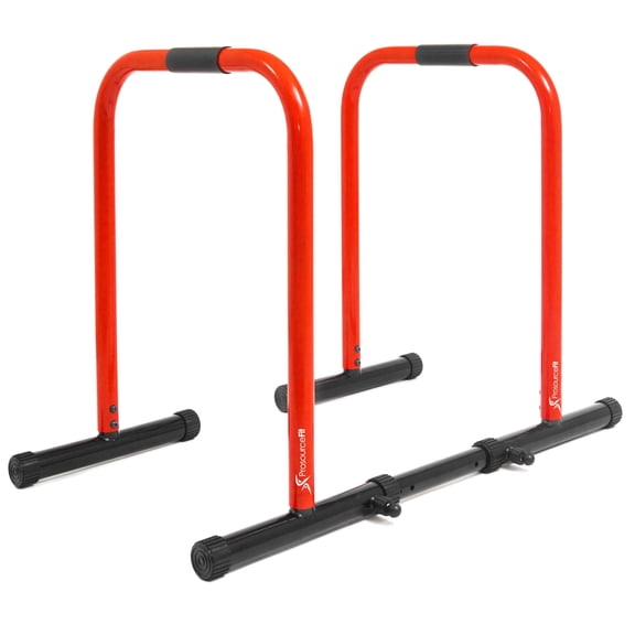 ProsourceFit Dip Stand Station Body Press Bar with Safety Connector