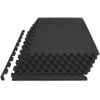 ProsourceFit Exercise Puzzle Mat 1-in, Black, 24 Sq Ft - 6 Tiles
