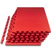 ProsourceFit Exercise Puzzle Mat   or 1-in with Non-Slip Traction on Checkered Surface