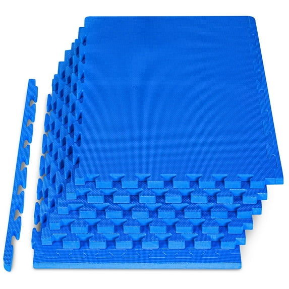 ProsourceFit Extra Thick Puzzle Exercise Mat 1", EVA Foam Interlocking Tiles