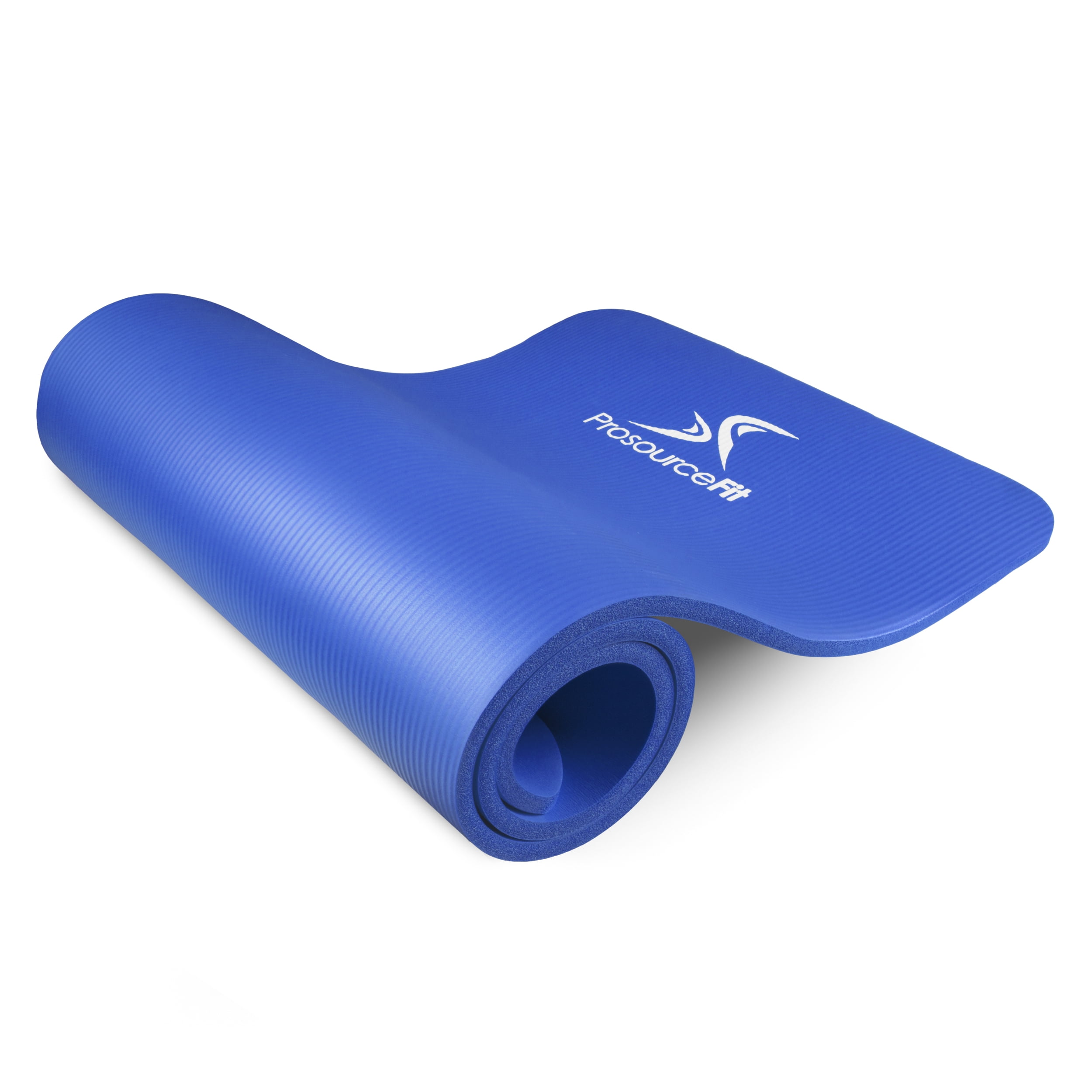 ProsourceFit Extra Thick Yoga and Pilates Mat 1/2in, 71”L x 24”W Blue