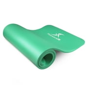 ProsourceFit Extra Thick Yoga and Pilates Mat  1/2-in, 71”L x 24”W Green