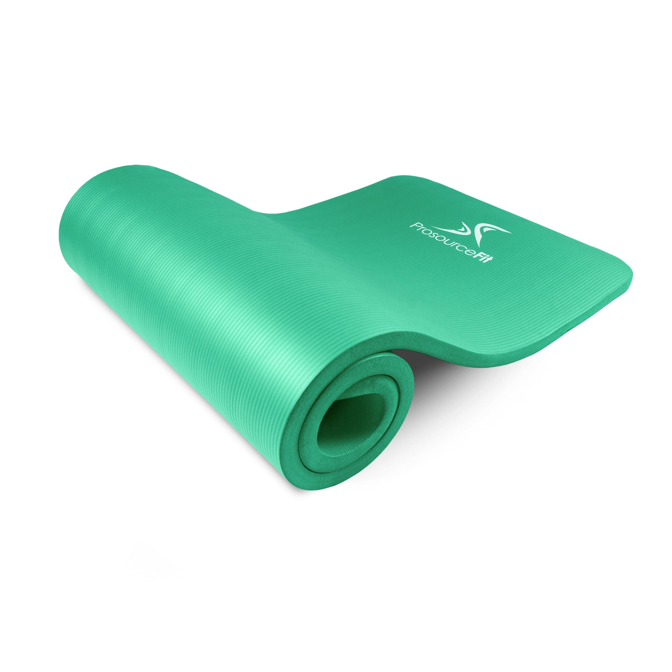 ProsourceFit Non Slip Extra Thick Yoga and Pilates Exercise Mat 1 in Workout Ready Green Walmart