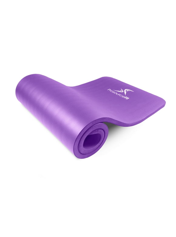 ProsourceFit Extra Thick Yoga and Pilates Mat  1-in, 71”L x 24”W Purple