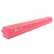 ProsourceFit Gymnastics Balance Beam, 9ft Long Folding Floor Beam, Pink
