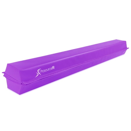 ProsourceFit Gymnastics Balance Beam, 9ft Long Folding Floor Beam, Purple