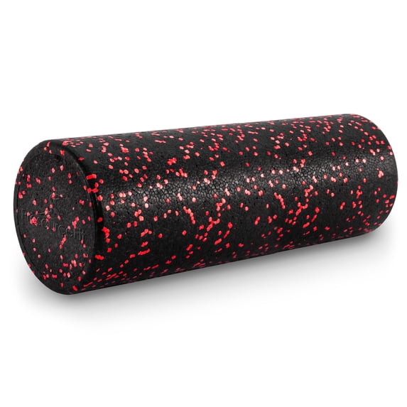 ProsourceFit High Density Speckled Black Foam Roller for Myofascial Release, Trigger Point Massage, and Muscle Therapy