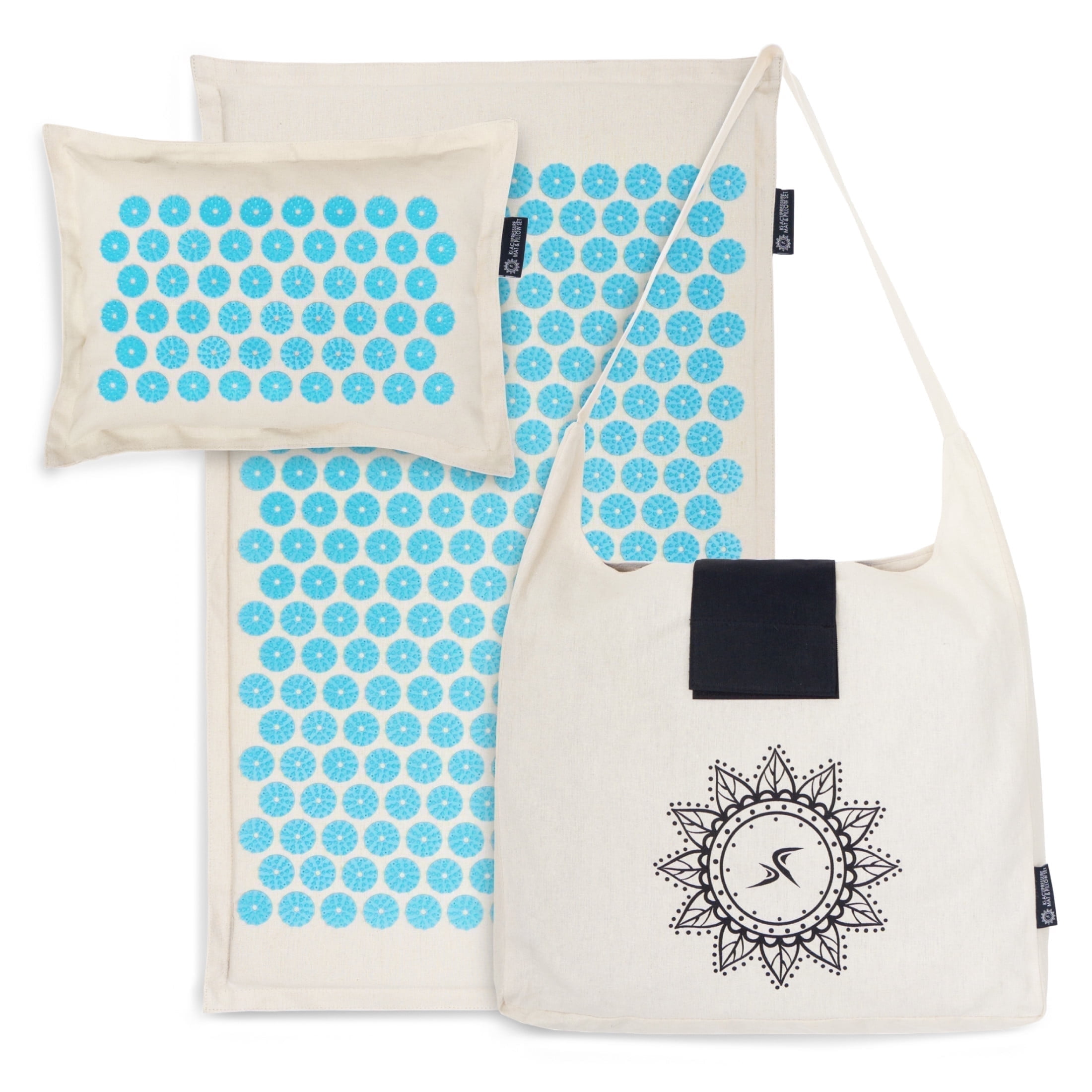 ProsourceFit Ki Acupressure Mat and Pillow Set for Relieving Back/Neck Pain