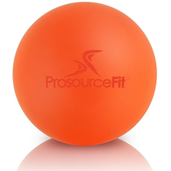 ProsourceFit Lacrosse Massage Ball for Post-Workout Recovery, Orange