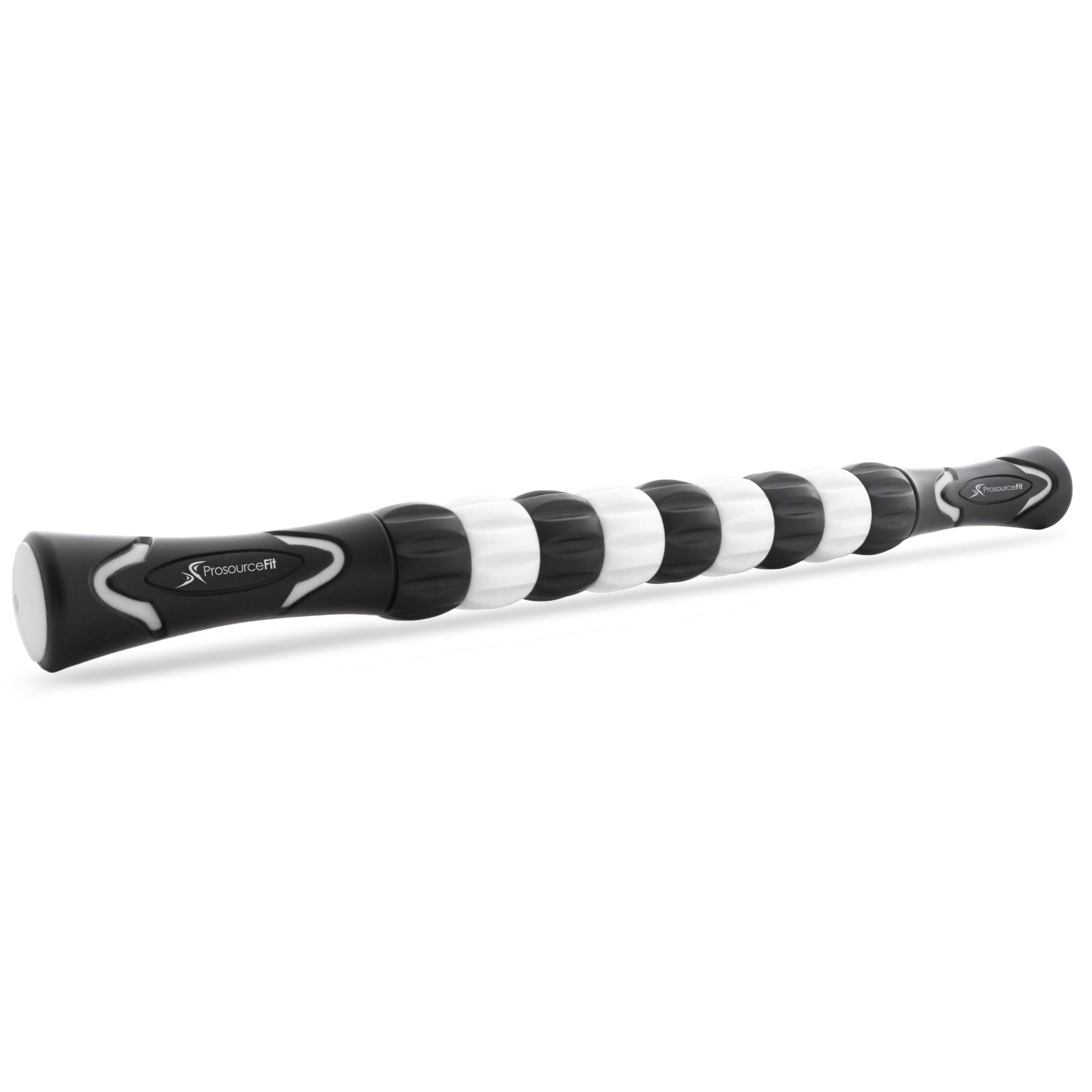 ProsourceFit Massage Stick Roller for Myofascial Release Black White