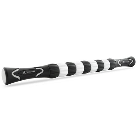 ProsourceFit Massage Stick Roller, Black/White