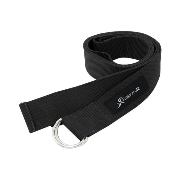 ProsourceFit Metal D-Ring 8 Ft Yoga Strap for Support & Stretching
