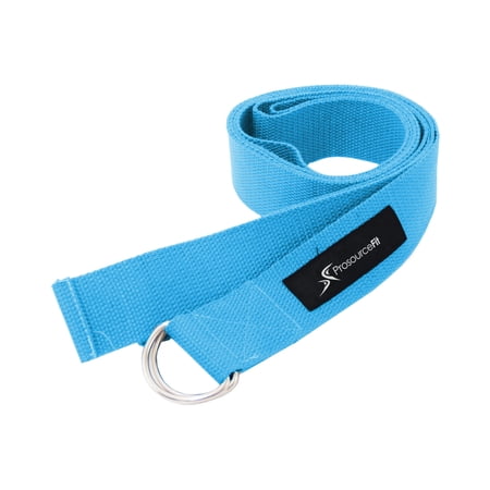 ProsourceFit Metal D-Ring 8 Ft Yoga Strap for Support & Stretching