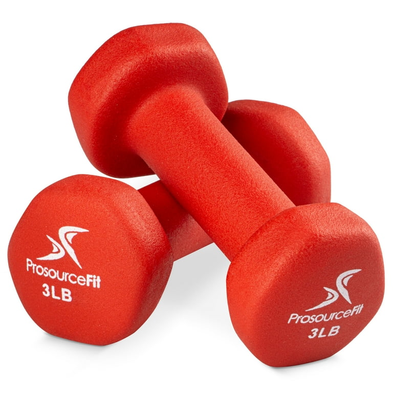 ProsourceFit Set of Two Neoprene Dumbbells Coated for Non Slip Grip 3 lb Walmart