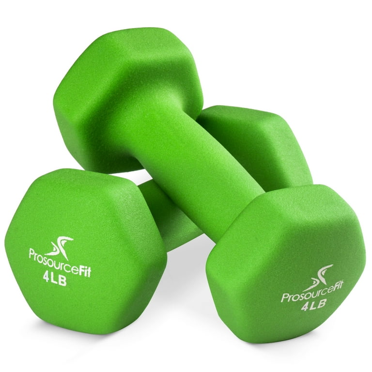 ProsourceFit Set of 2 Neoprene Dumbbell Coated for Non Slip Grip 4 lb