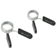 ProsourceFit Olympic Barbell Spring Clip Collar, 2" Pair for Powerlifting