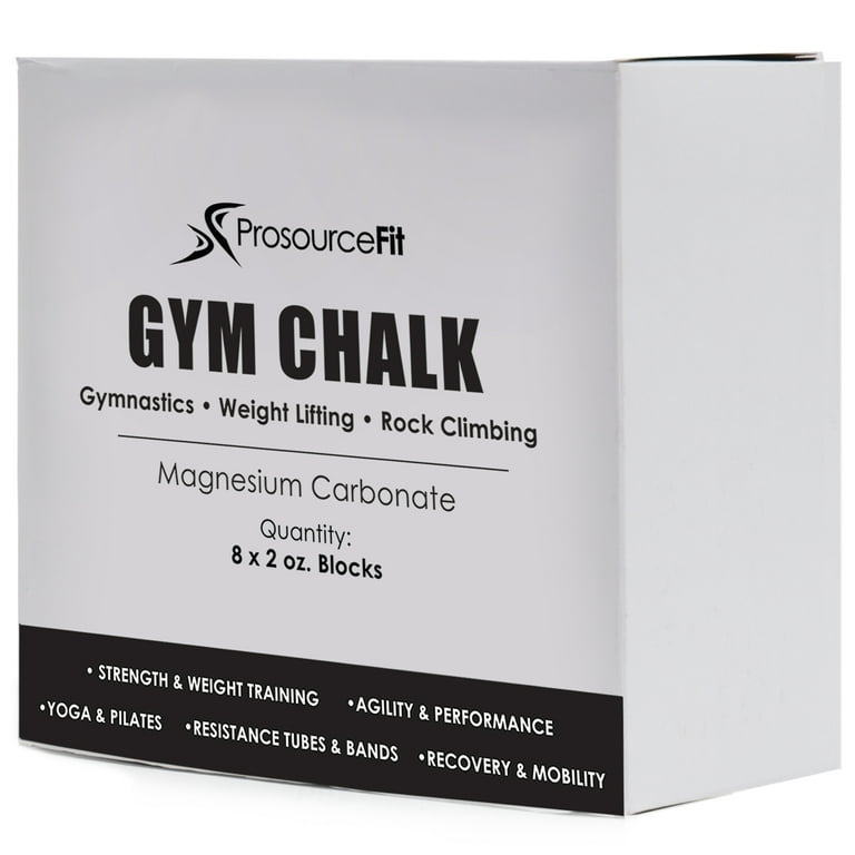 ProSource Professional Grade Gym Chalk for Cross Fitness, Weightlifting, Gymnastics and Rock Climbing; Magnesium Carbonate; 1lb (8 Blocks)