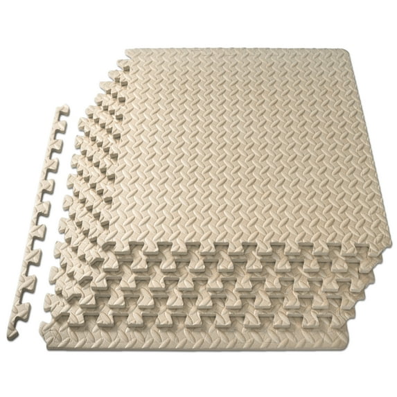 ProsourceFit Puzzle Exercise Mat, 1/2" Thick EVA Foam Interlocking Tiles