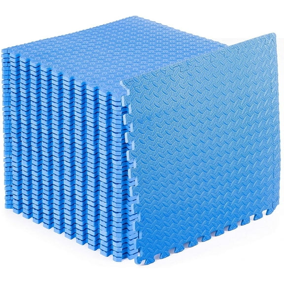ProsourceFit Puzzle Exercise Mat ½”, EVA Foam Interlocking Tiles Protective Flooring for Gym Equipment and Cushion for Workouts