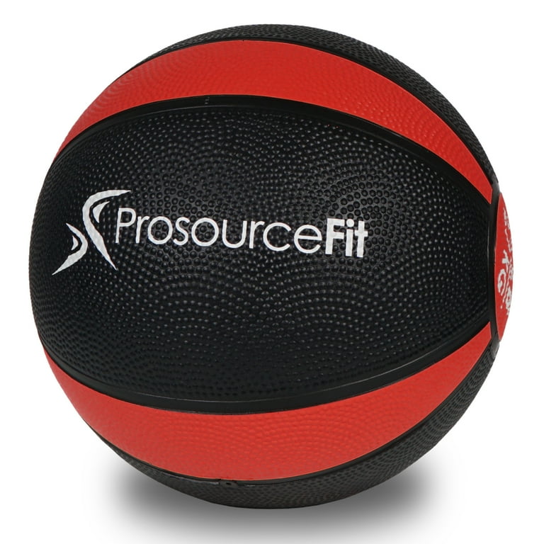 ProsourceFit Weighted Medicine Ball for Full Body Workouts w Non Slip Grip 10 lb
