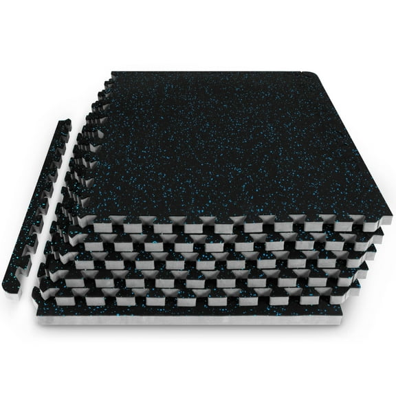 ProsourceFit Rubber Top Exercise Puzzle Mat 3/4-in, EVA Foam & Rubber Tiles