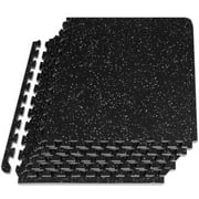 ProsourceFit Rubber Top Exercise Puzzle Mat ½-in, EVA Foam & Rubber Tiles for Home Gym