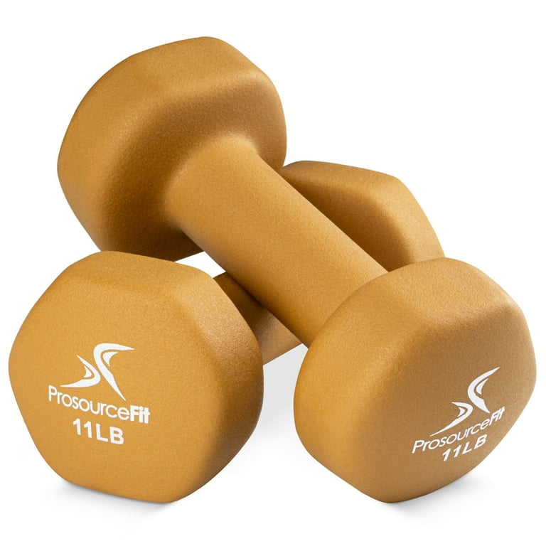 ProsourceFit Set of Neoprene Dumbbell Coated for Non-Slip Grip, 11 lb
