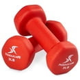 thumbnail image 1 of ProsourceFit Set of Two Neoprene Dumbbells Coated for Non-Slip Grip, 3 lb, 1 of 7