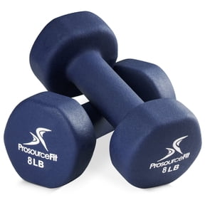 ProsourceFit Set of Two Neoprene Dumbbells Coated for Non-Slip Grip, 8 lb