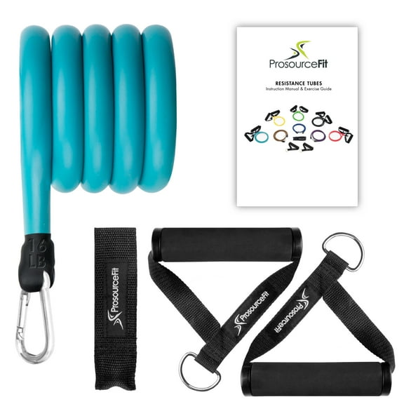 ProsourceFit Single Stackable Resistance Bands with Door Anchor and Exercise Guide, 12-16 lb