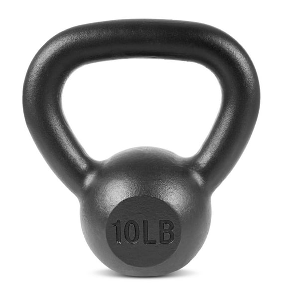 ProsourceFit Solid Cast Iron Kettlebells Weights for Full Body Workout, 10 lbs