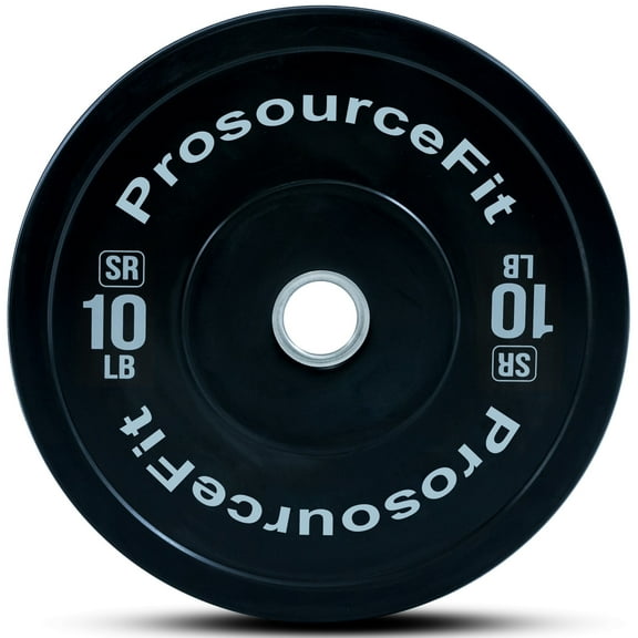 ProsourceFit Solid Rubber & Color Training Bumper Plates with Steel Inserts 10-55lb